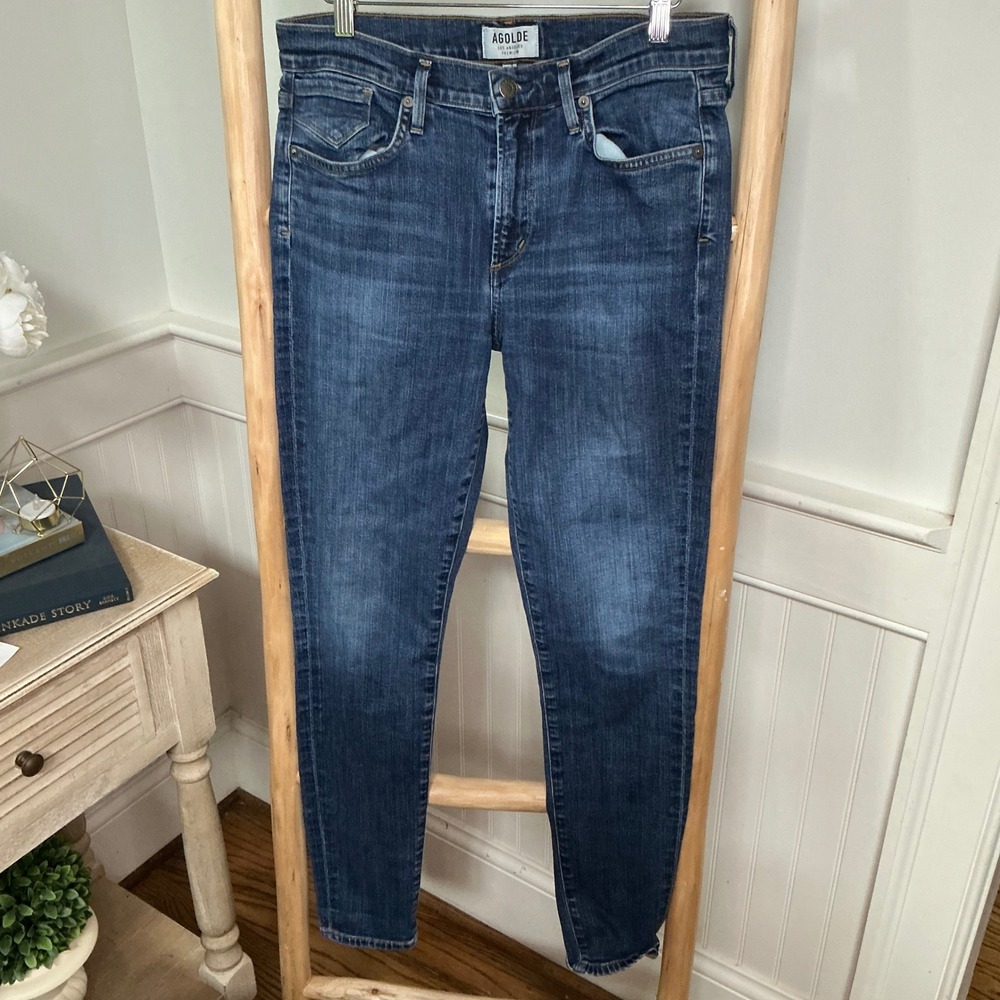 Agolde Sophie High Rise Skinny Jeans Dark‎ Wash Blue A003-2086 Size 29